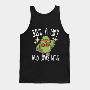 Just A Girl Who Loves Birds Gift graphic Tank Top